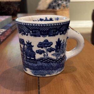 Blue and White Ceramic Mug